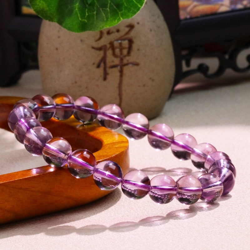 Brazilian light purple crystal  loose beads  wisdom crystal  Natural amethyst bracelet  energy crystal stone  DIY fashion bracelet